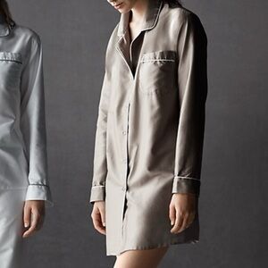 Restoration Hardware Gray and Tan Pajama Set